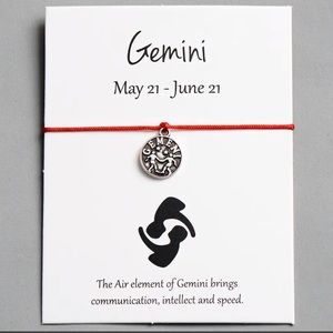 Gemini Astrology Zodiac Sign Constellations Wish Bracelet Jewelry Birthday